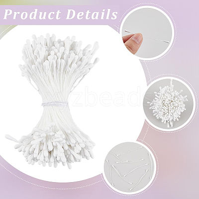 5 Bundles 5 Colors Gypsum with Cotton Cord Artificial Flower Core DIY-GF0014-07A-1