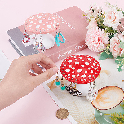 2Pcs 2 Colors Resin Earring Display Stands EDIS-CP0001-01-1