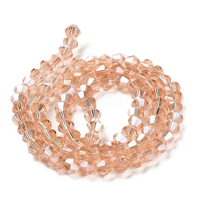 Transparent Electroplate Glass Beads Strands EGLA-A039-T4mm-B15-1