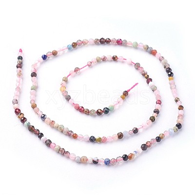 Natural Mixed Gemstone Beads Strands G-F619-21-3mm-1