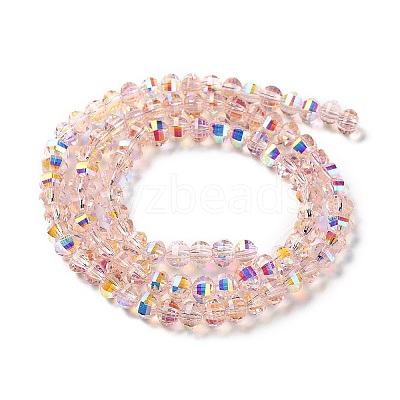 Transparent Electroplate Glass Beads Strands GLAA-Q099-H01-13-1