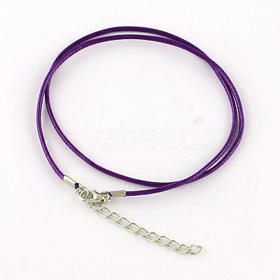 Waxed Cotton Cord Necklace Making MAK-S032-1.5mm-107-1