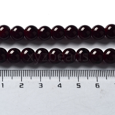 Imitation Jade Glass Beads Strands X-DGLA-S076-8mm-39-1