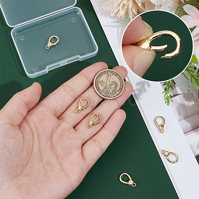 6Pcs Brass Spring Gate Rings KK-PH0012-70-1