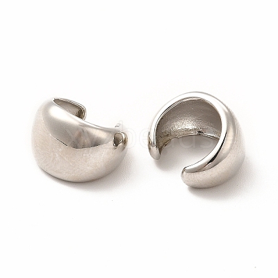 Rack Plating Brass Cuff Earrings for Women EJEW-H091-17P-1
