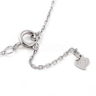 925 Sterling Silver with Shell Necklaces STER-Z009-17P-1