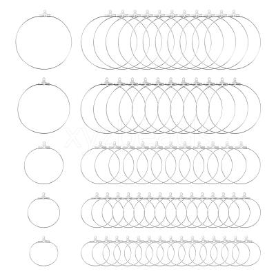 20Pcs 5 Size 304 Stainless Steel Pendants STAS-LS0001-12S-1