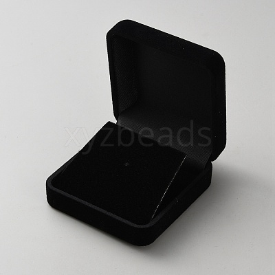 Flocking ABS Plastic Badge and Medal Keepsake Boxes CON-WH0200-02B-1