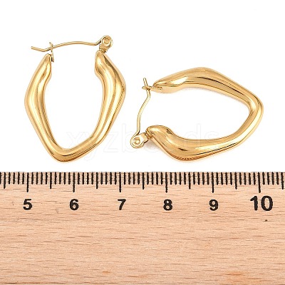 Hollow Nuggets 304 Stainless Steel Hoop Earrings EJEW-P345-05G-1