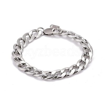 Tarnish Resistant 304 Stainless Steel Curb Chains Bracelets BJEW-JB06273-1