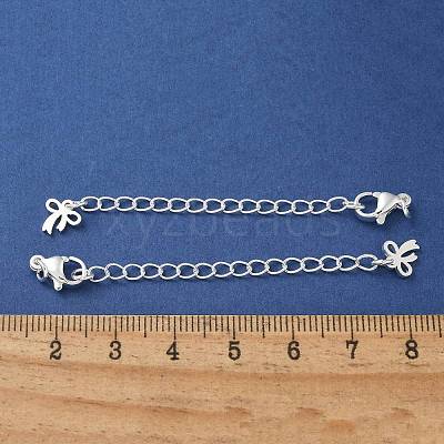 Brass Lobster Clasps & Ends with Chain KK-R120-05S-1