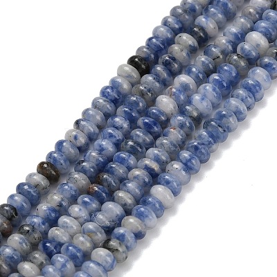 Natural Blue Spot Jasper Beads Strands G-L635-A12-4x2mm-1