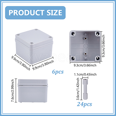Outdoor Waterproof ABS Plastic Junction Box AJEW-WH0485-27B-1