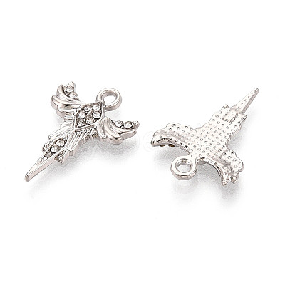 Alloy Rhinestone Pendants FIND-N008-18P-1