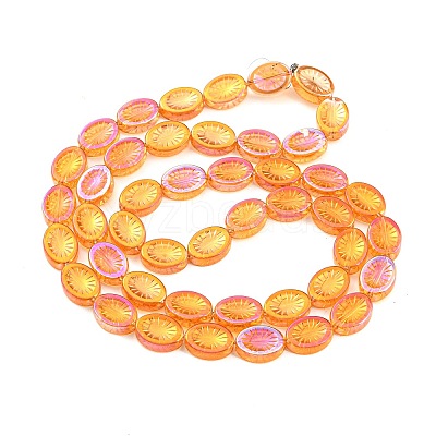 Electroplate Glass Beads Strands EGLA-G037-13A-13A-1