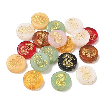 Baking Paint Mixed Styles Glass Beads GL-CBA8D6A-10-1