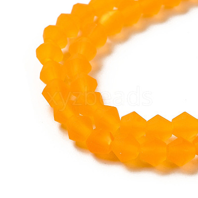 Imitate Austrian Crystal Frosted Glass Beads Strands GLAA-F029-TM3mm-B23-1