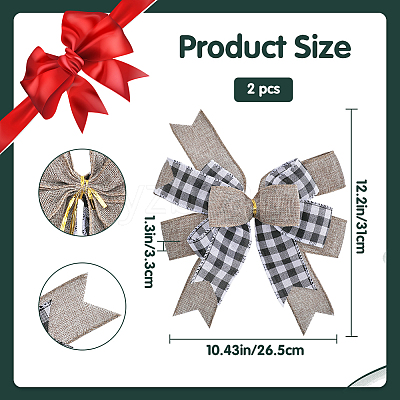 Polyester Big Bowknot FIND-WH0126-414F-1