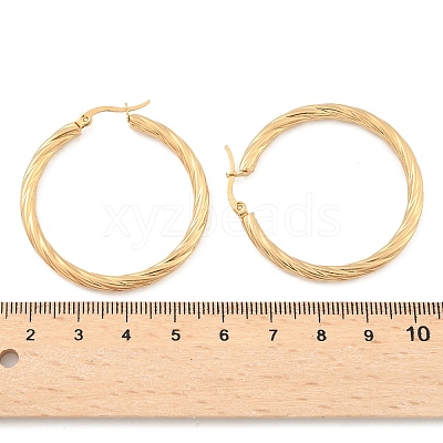 304 Stainless Steel Hoop Earrings X-EJEW-H322-17G-1