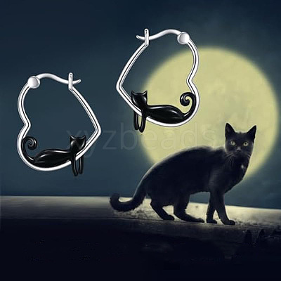 Zinc Alloy Enamel Hoop Earrings FS-WGF523B-01-1