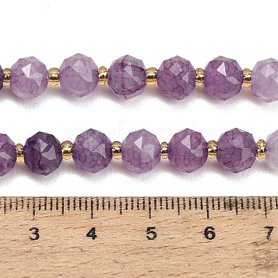 Dyed Imitation Jade Glass Beads Strands GL-Z001-02B-08-1