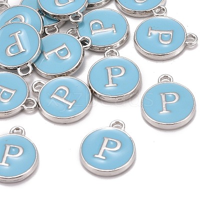 Platinum Plated Alloy Enamel Charms LS-X-ENAM-S118-04P-P-1
