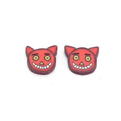Halloween Handmade Polymer Clay Cabochons CLAY-N006-108-1