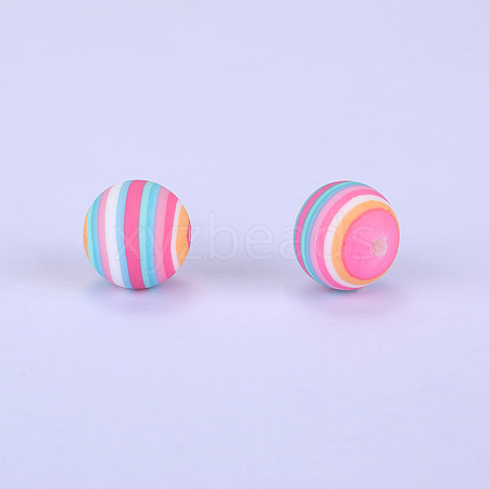 Printed Round Silicone Focal Beads SI-JX0056A-56-1