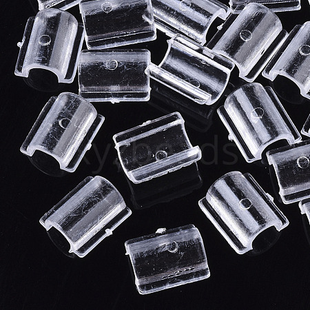 Transparent AS Plastic Base Buckle Hair Findings FIND-T064-005B-1