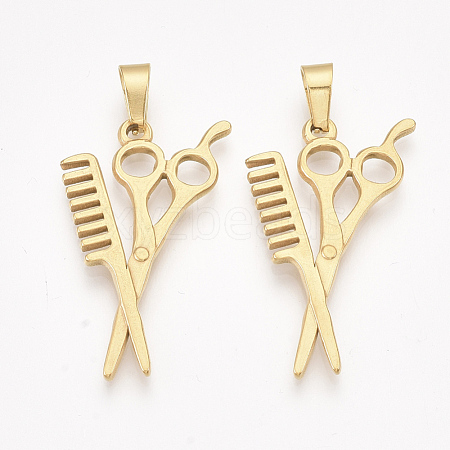 304 Stainless Steel Pendants STAS-T045-30G-1