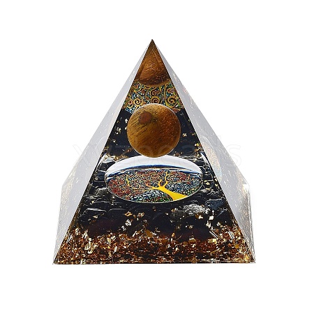 Orgonite Pyramid Resin Energy Generators DJEW-D013-01A-1