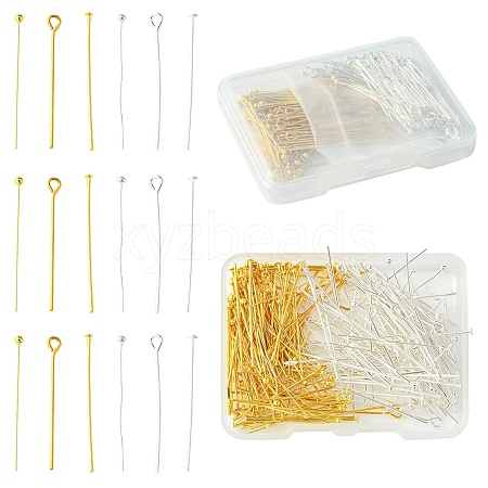 240Pcs 6 Styles Brass Ball Head Pins FIND-YW0005-16-1