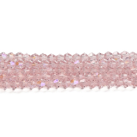 Transparent Electroplate Glass Beads Strands EGLA-A039-T2mm-L26-1