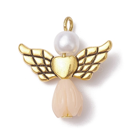 Angel Resin & Acrylic Pendants PALLOY-JF02565-10S-1