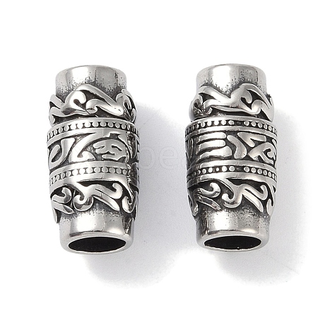 Tibetan Style 316 Surgical Stainless Steel Magnetic Clasps STAS-P362-12B-AS-1