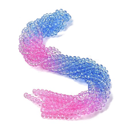 Transparent Painted Glass Beads Strands DGLA-A034-T8mm-A08-1