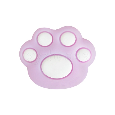 Bear Paw Food Grade Eco-Friendly Silicone Focal Beads PW-WG35619-05-1