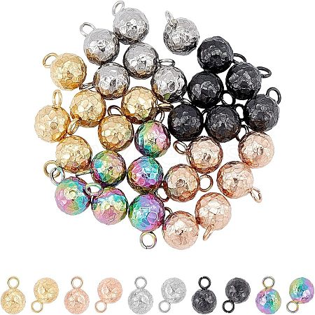 Unicraftale 30Pcs 5 Colors Ion Plating(IP) 304 Stainless Steel Charms STAS-UN0027-57-1