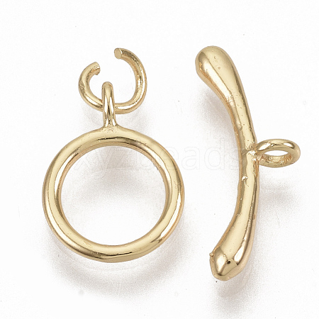 Brass Toggle Clasps KK-T049-063G-NF-1