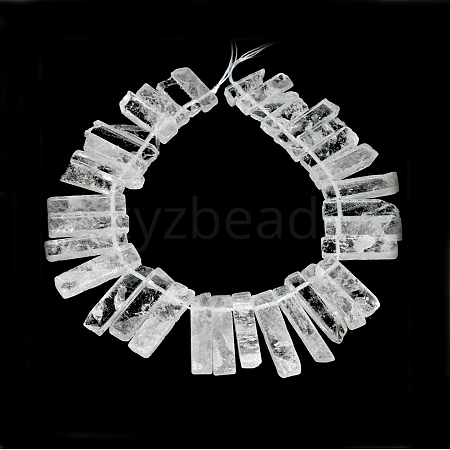 Chip Natural Quartz Crystal Graduated Beads Strands G-P064-01-1