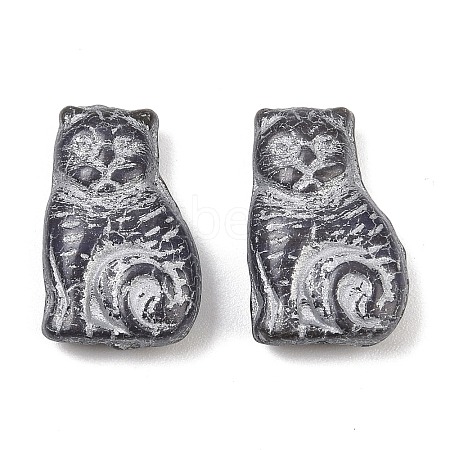Czech Pressed Glass Beads GLAA-I061-02A-1