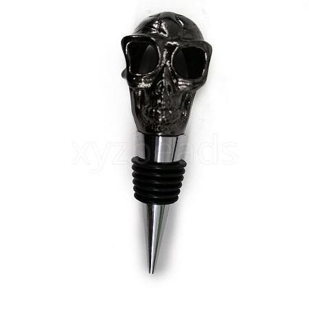 Zinc Alloy Wine Bottle Stoppers SKUL-PW0001-036A-B-1