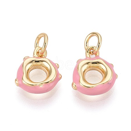 Brass Enamel Pendants KK-T072-21G-1