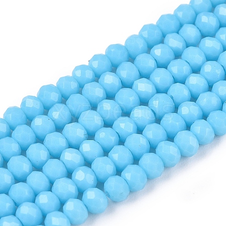 Opaque Solid Color Imitation Jade Glass Beads Strands EGLA-A044-P2mm-D08-1