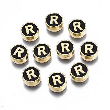 Alloy Enamel Beads ENAM-N052-006-02R-RS-1