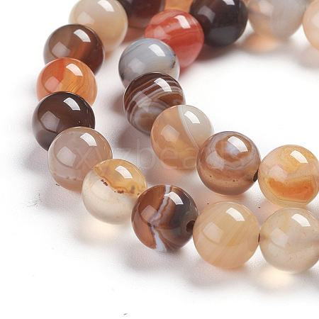 Natural Agate Imitation Botswana Beads Strands X-G-I281-01-8mm-1