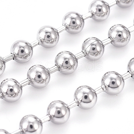 Tarnish Resistant 304 Stainless Steel Ball Chains CHS-A002B-4.0mm-1