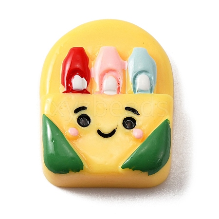 Teachers' Day Opaque Resin Cabochons CRES-WH0001-56B-1