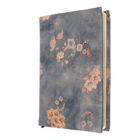 Flower Pattern Polyester Fiber Book Cover AJEW-WH0534-04-1