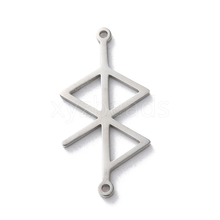 304 Stainless Steel Amulet Rune Love Peace Connector Charms STAS-S149-09P-1